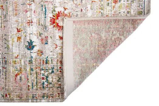 7' X 9' White Oriental Non Skid Area Rug