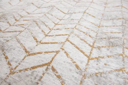 8' X 11' Gray and Yellow Chevron Non Skid Area Rug