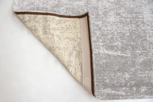9' X 13' Gray and White Chevron Non Skid Area Rug