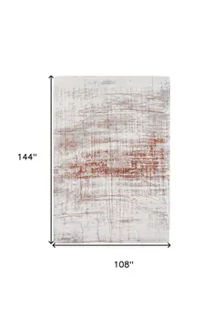 9' X 13' Gray and Yellow Abstract Non Skid Area Rug