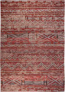 5' X 7' Red and Gray Oriental Non Skid Area Rug