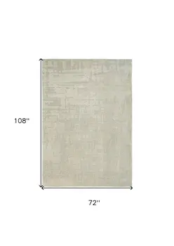 7' X 9' Gray and Beige Abstract Non Skid Area Rug