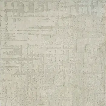 8' Gray and Beige Round Abstract Non Skid Area Rug