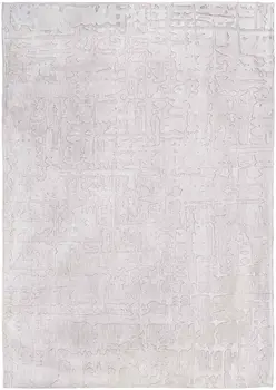 3' X 5' White Abstract Non Skid Area Rug