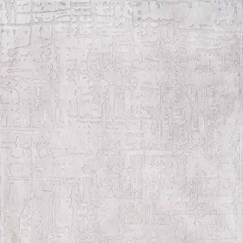 6' X 8' White Abstract Non Skid Area Rug