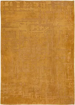 6' X 8' Yellow Abstract Non Skid Area Rug