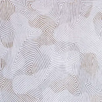 7' X 9' White Abstract Non Skid Area Rug