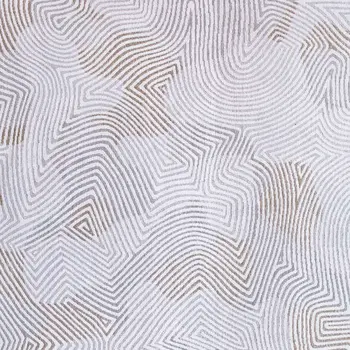 8' X 11' White Abstract Non Skid Area Rug