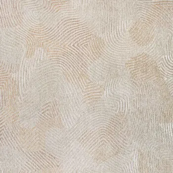 6' X 8' Beige and White Abstract Non Skid Area Rug