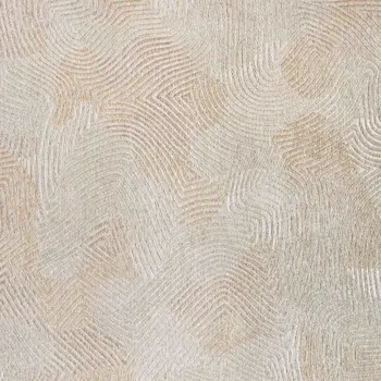 9' X 13' Beige and White Abstract Non Skid Area Rug