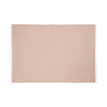 47" X 60" Blush Cotton Woven Turkish Towel Throw Blanket with Fringe