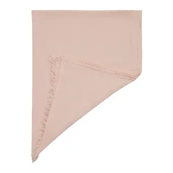 47" X 60" Blush Cotton Woven Turkish Towel Throw Blanket with Fringe