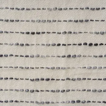 50" X 60" White And Navy Blue Cotton Blend Woven Striped Throw Blanket with Fringe
