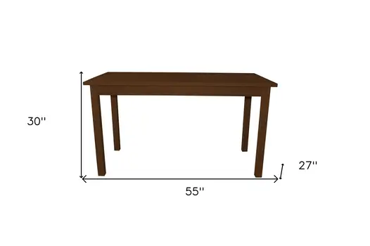 60" Raw Umber Solid Wood Dining Table