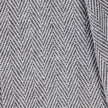 52" X 67" Gray and Ivory Woven Cotton Herringbone Throw Blanket with Fringe