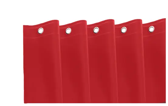 72" Red Vinyl Shower Curtain Liner