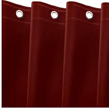 72" Burgundy Vinyl Shower Curtain Liner