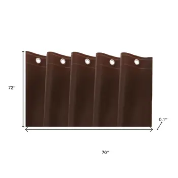 72" Dark Brown Vinyl Shower Curtain Liner
