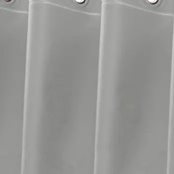 72" Silver Vinyl Shower Curtain Liner