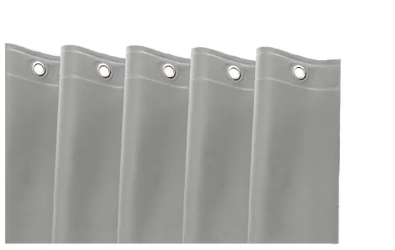 72" Silver Vinyl Shower Curtain Liner