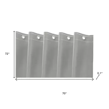 72" Silver Vinyl Shower Curtain Liner