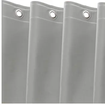 72" Silver Vinyl Shower Curtain Liner