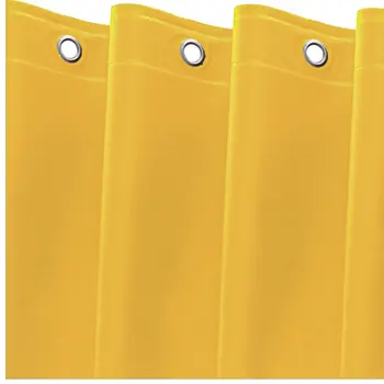 72" Yellow Vinyl Shower Curtain Liner