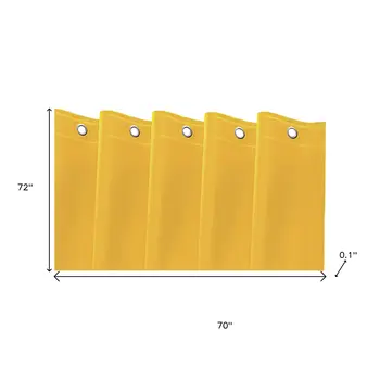 72" Yellow Vinyl Shower Curtain Liner