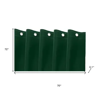 72" Dark Green Vinyl Shower Curtain Liner