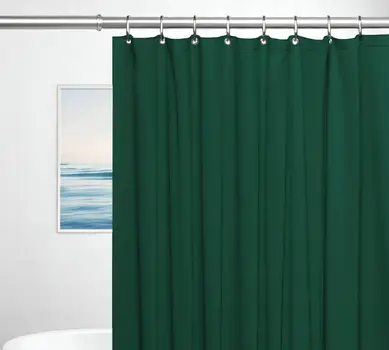 72" Dark Green Vinyl Shower Curtain Liner