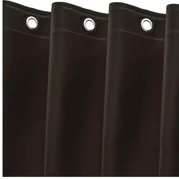 72" Black Vinyl Shower Curtain Liner