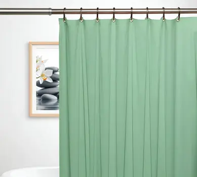 72" Green Vinyl Shower Curtain Liner