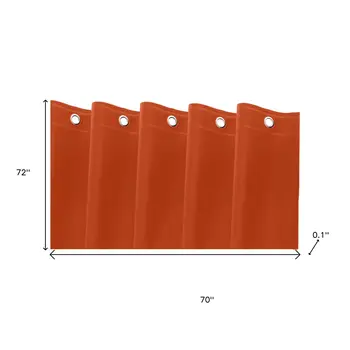 72" Terra Cotta Vinyl Shower Curtain Liner