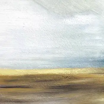 The Horizon Gold Floater Frame Painting Wall Art