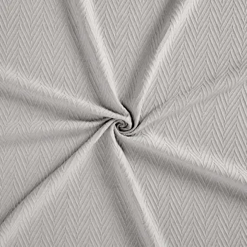50" X 60" Silver Cotton Woven Chevron Throw Blanket