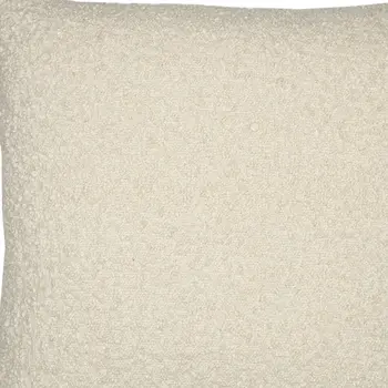 20" Ivory Throw Pillow With Shag