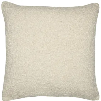 24" Ivory Throw Pillow With Shag