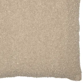 20" Taupe Throw Pillow With Shag