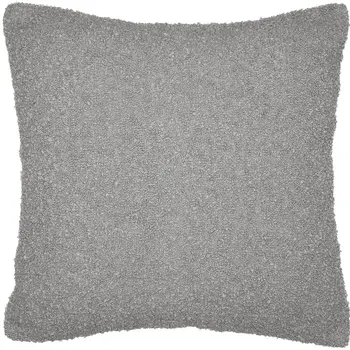 20" Gray Throw Pillow With Shag