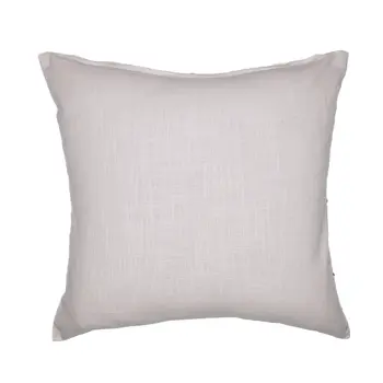 24" White Check Cotton Blend Throw Pillow With Embroidery