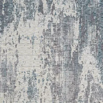 9' X 12' Gray and Ivory Abstract Area Rug