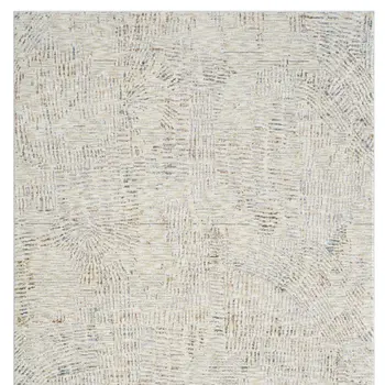 9' X 12' Ivory and Gray Abstract Area Rug