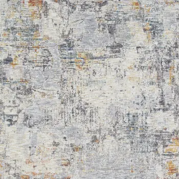 8' X 10' Gray and Ivory Abstract Area Rug