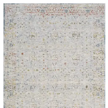 2' X 3' Ivory and Blue Floral Area Rug