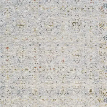8' X 10' Ivory and Blue Floral Area Rug