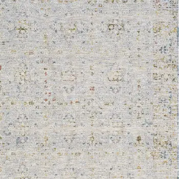 9' X 12' Ivory and Blue Floral Area Rug