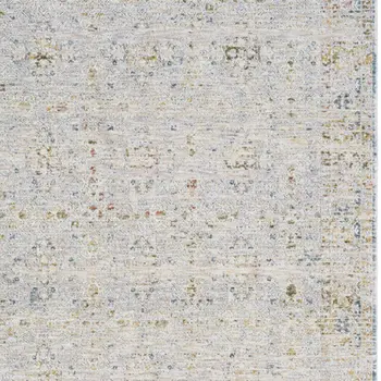 10' X 14' Ivory and Blue Floral Area Rug