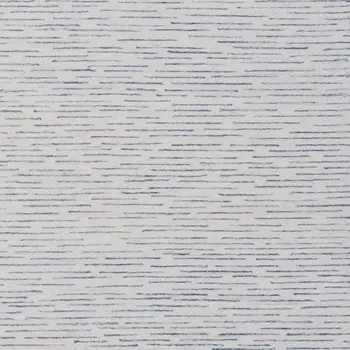 5' X 8' Ivory and Blue Wool Striped Hand Tufted Area Rug