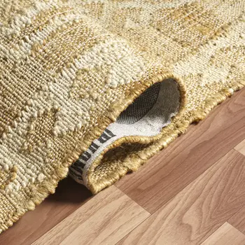 2' X 3' Brown Jute Medallion Hand Woven Area Rug