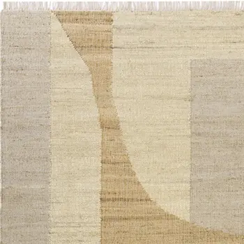 8' X 10' Natural and Ivory Abstract Hand Woven Area Rug